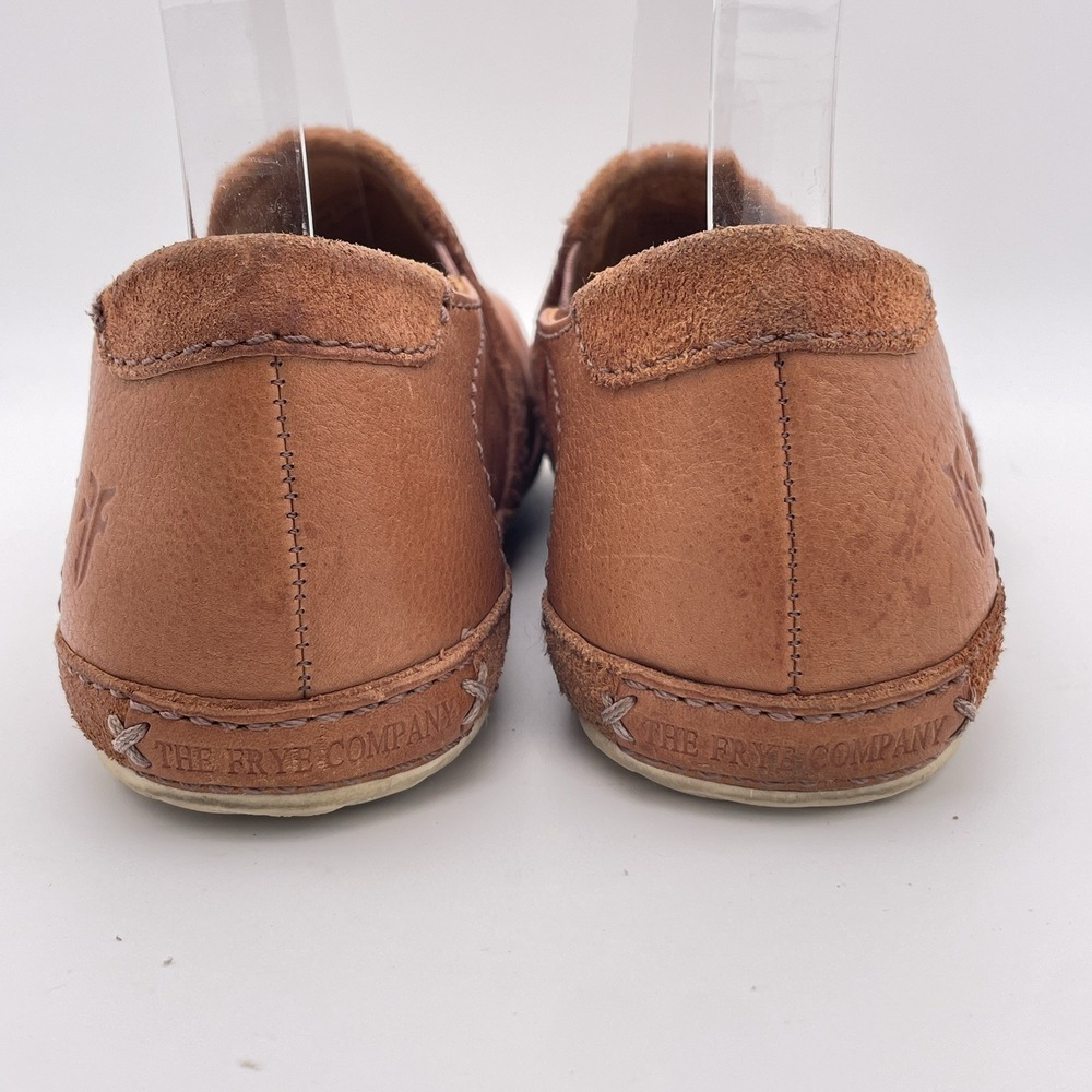 FRYE Dean‎ Artisan Shoes Women's 6.5 Brown Soft Leather Slip-On Flats Bohemian - Picture 7 of 12